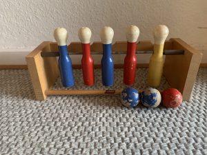 lego bowling wood wooden vintage - lego trælegetøj ældre bowlingspil nr 1